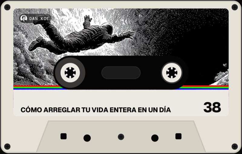 Caset de «Cómo arreglar tu vida entera en un día», de Dan Koe